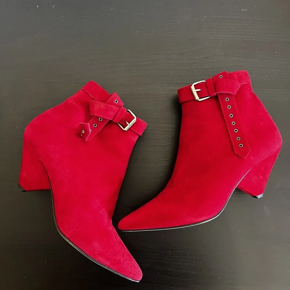 IRO LINAC Ankle Boots In Red Womens Size‎ Eu 39 / US 8 - 8.5 New In Box